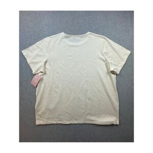 Caslon Taylor Ivory Short Sleeve Crew Neck T-Shirt 3X CN31976WN Cream Plus Size